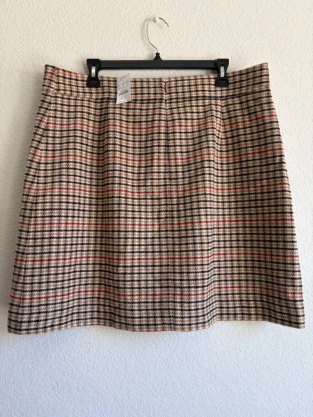 NWT J. Crew Women's Pencil Skirt Size 16 Wool Blend Heritage Plaid Office Preppy